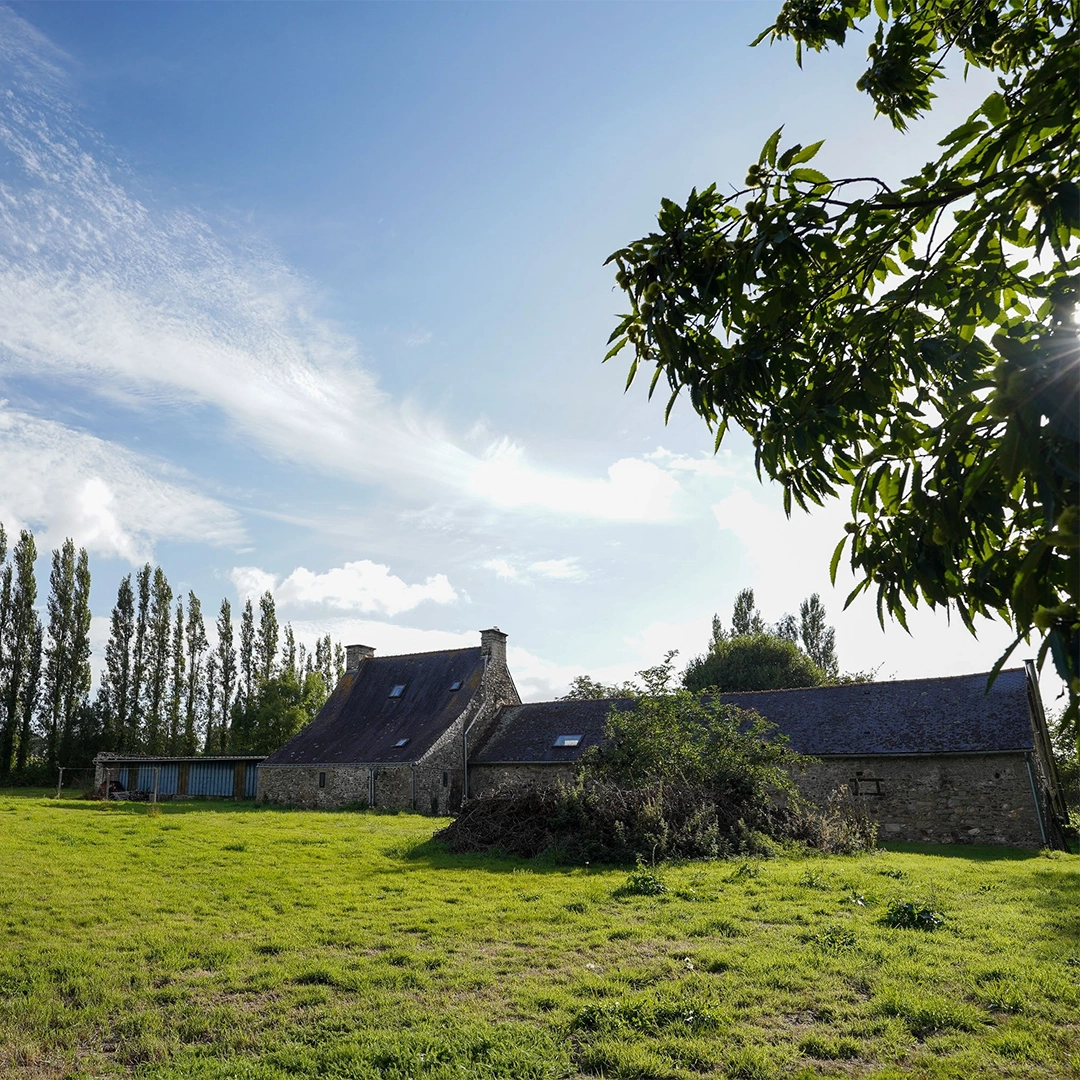 The outside of Manoir de Guervihan; a residential home for sale in Brittany, France