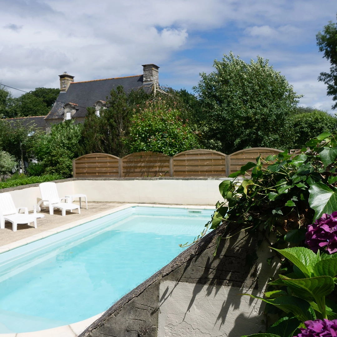 The outside of Manoir de Guervihan; a residential home for sale in Brittany, France